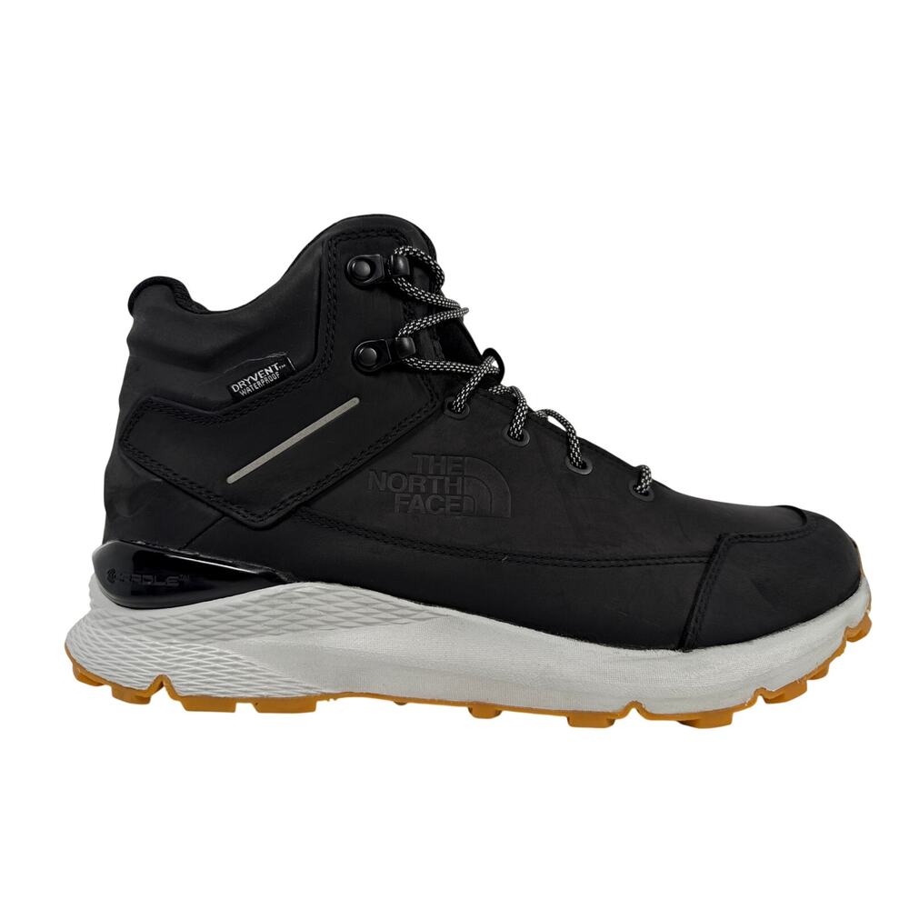 The North Face Vals Mid Hiking Boot Mens 10 Black Leather Waterproof All Terrain
